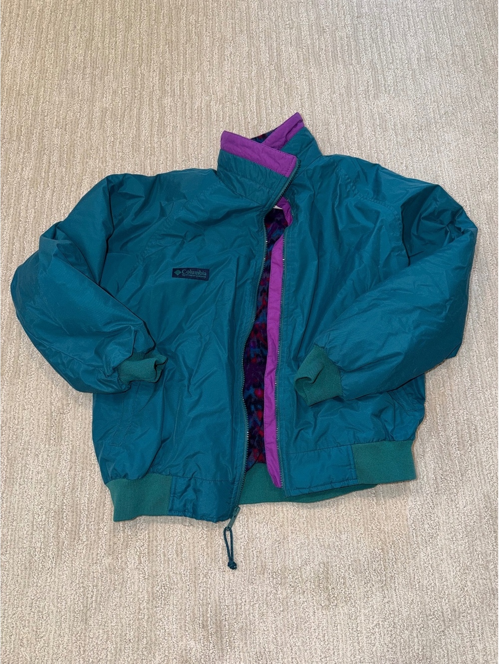 Columbia teal jacket
